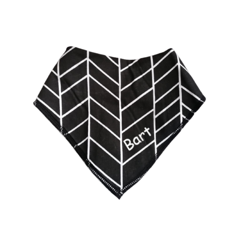 Bandana/slab met naam - Strepen